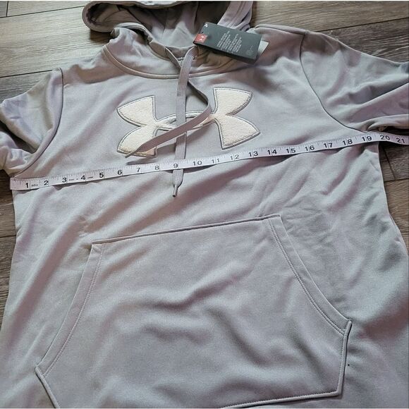 Under Armour nwt hoodie sweatshirt size med gray and white - Picture 8 of 12